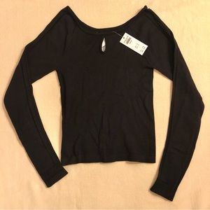 Hollister Black Bodycon Top Size Medium